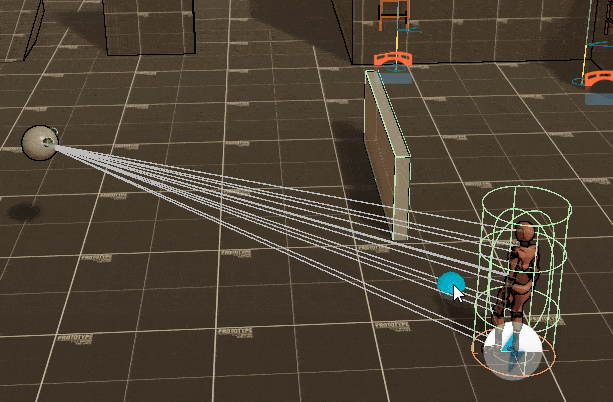Precise line of sight system for AI detection