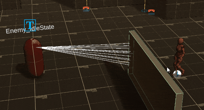 Working detection implemented with enemy state machine